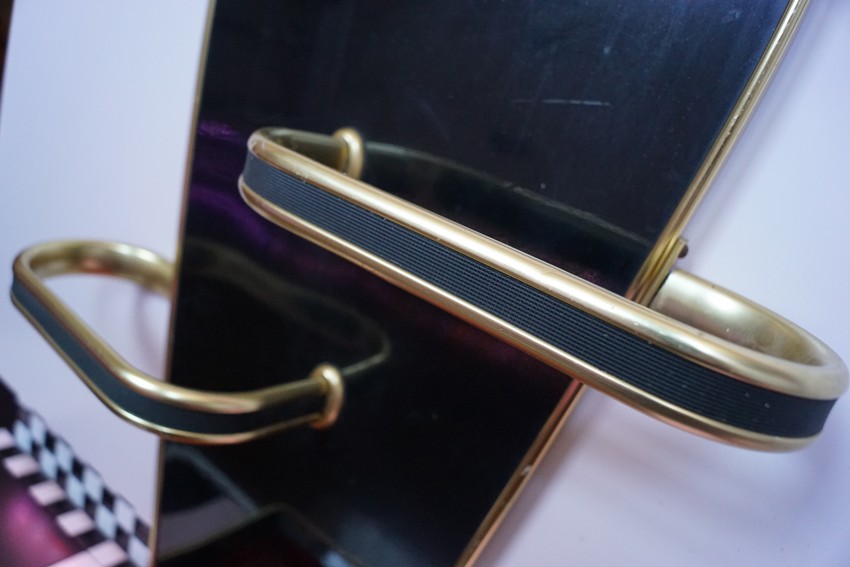 Original 60er-Jahre Schirmständer noir Retro Nierenform-Design