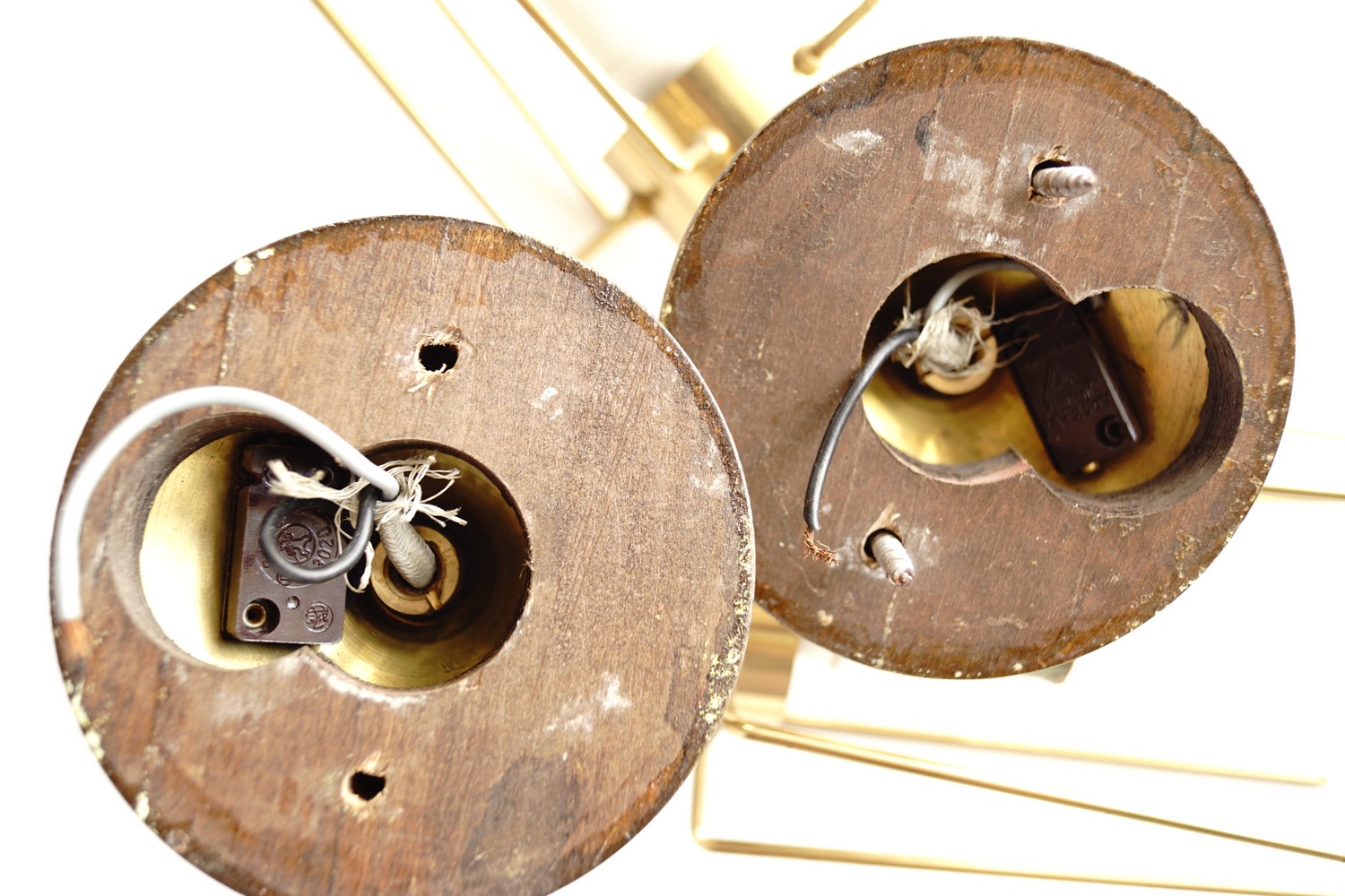 Wandlampen Midcentury Messing Industrialdesign Retro Edisonbirne 60er- 70er-Jahre