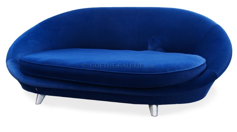 Bretz Pool Sofa Samt blau