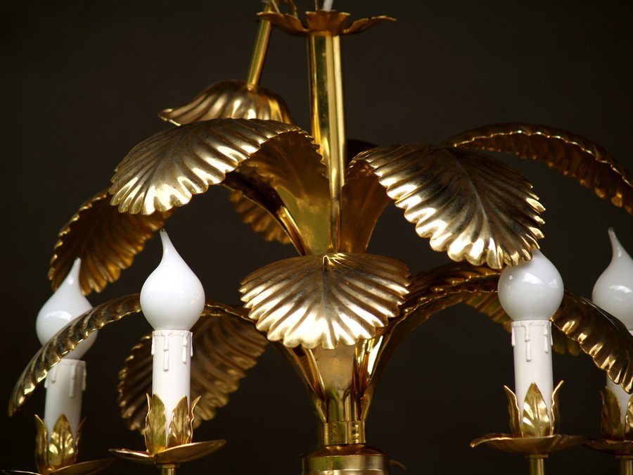 Palme Luster golden Metall Blätter