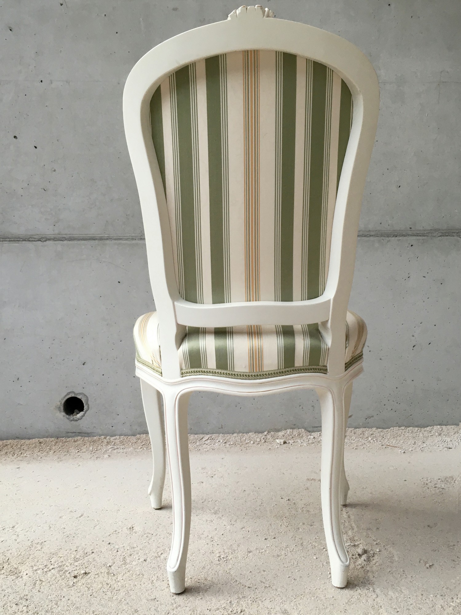Stühle Barockstil creme grün Landhausstil Sessel Speisezimmer ShabbyChick