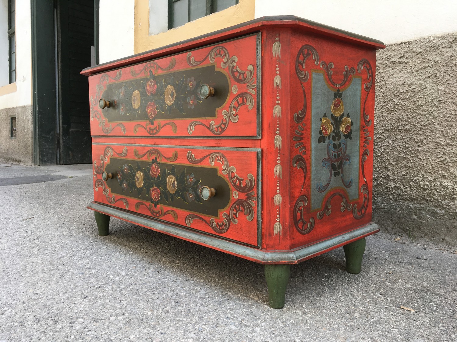 Kommode Ladenkommode Bauernkommode bemalt Bauernmalerei