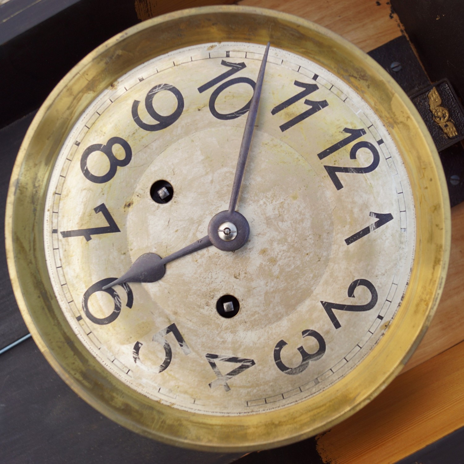 antike Wanduhr Jugendstil Adler Uhrwerk 1901 Otto Wytrlik Design Junghans Regulator