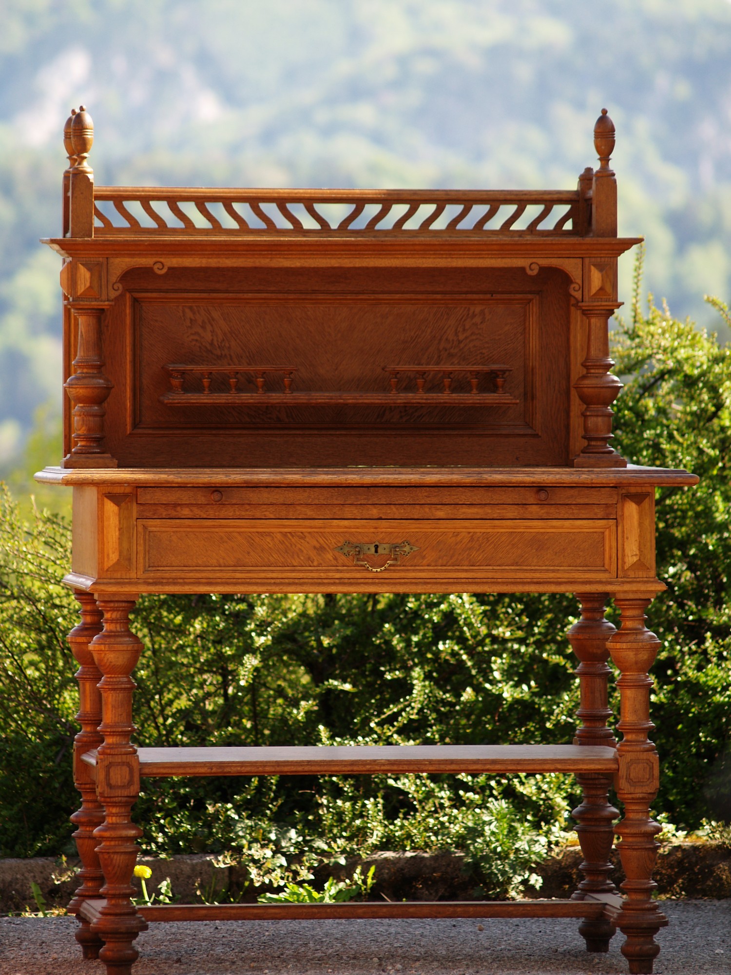 Buffet Schrank Anrichte Möbel antik Regal Holz Vollsäulen Kommode Konsole