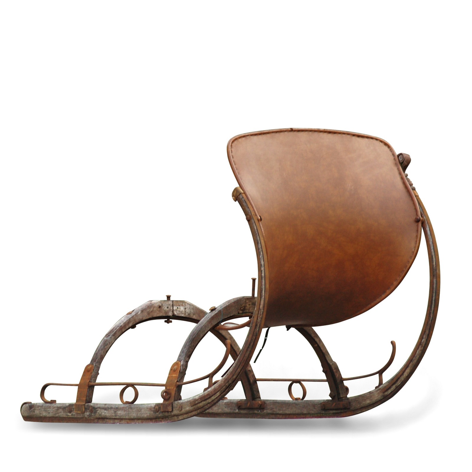 Schlitten antik groß Vollholz Landhaus Rodel Couchtisch Schlitten antik