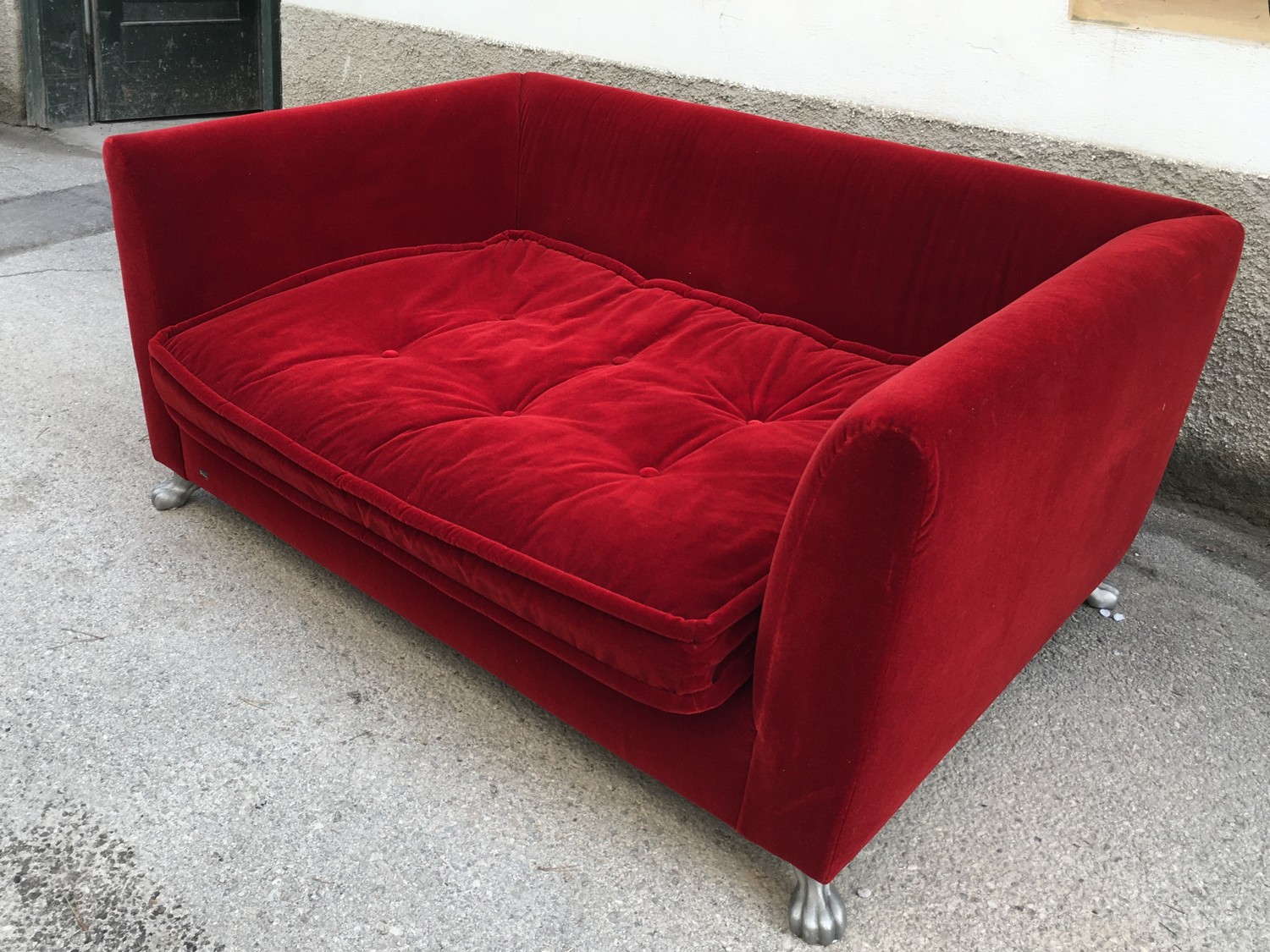 Bretz Sofa Samt rot 