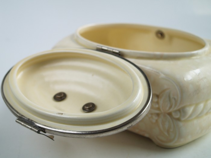 Keksdose Vintage Artdeco Creme Keramik
