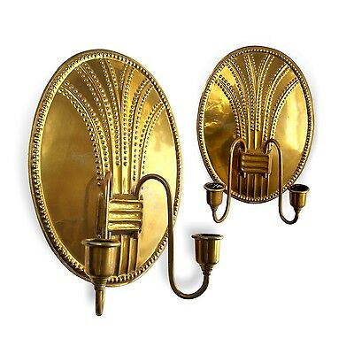 ANTIKE Wandlampe golden Messing Blaker 32 cm Höhe Wandleuchter Shabby Chic ANTIKE Wandlampe golden Messing Blaker 32 cm Höhe Wandleuchter Shabby Chic