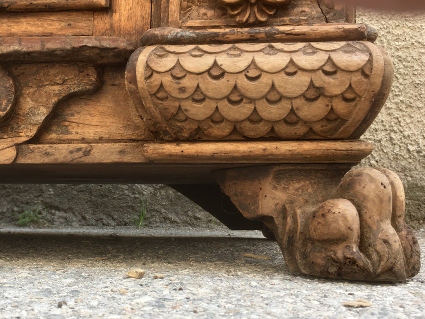 Truhe antik groß Vollholz Barock Renaissance