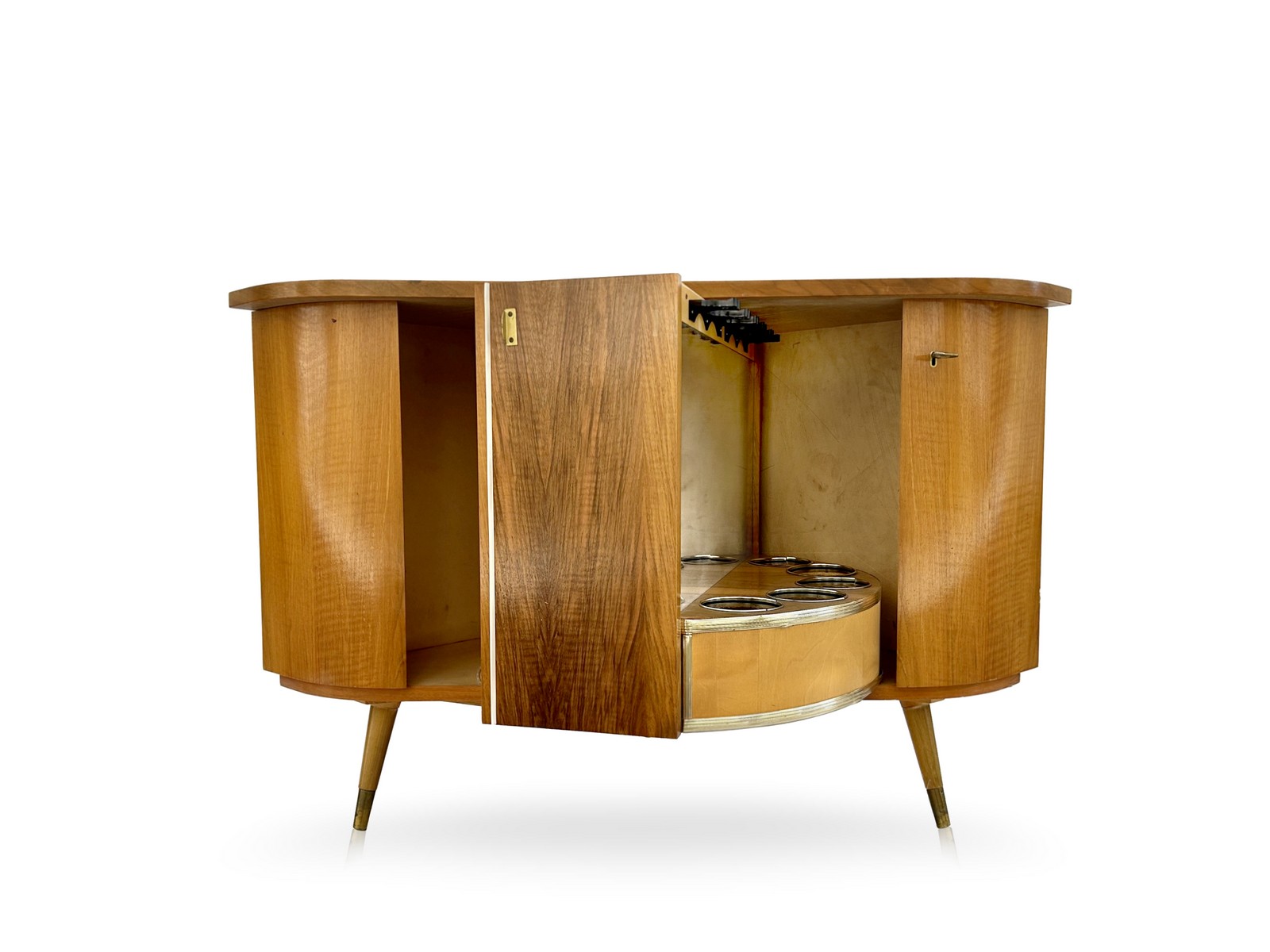 Vintage Barschrank Eckkommode Drehbar 60er-Jahre Retro Bar