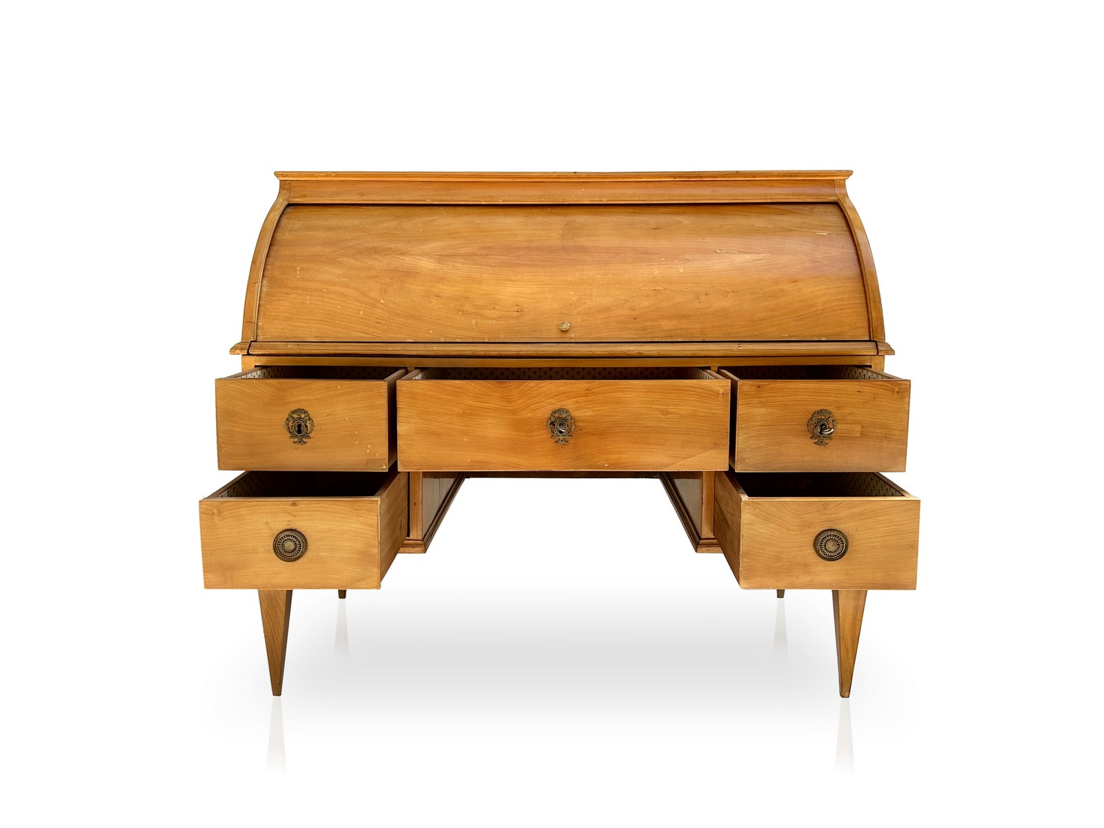 Schreibtisch antik Zylinderbureau Klassizismus Rollladenschrank