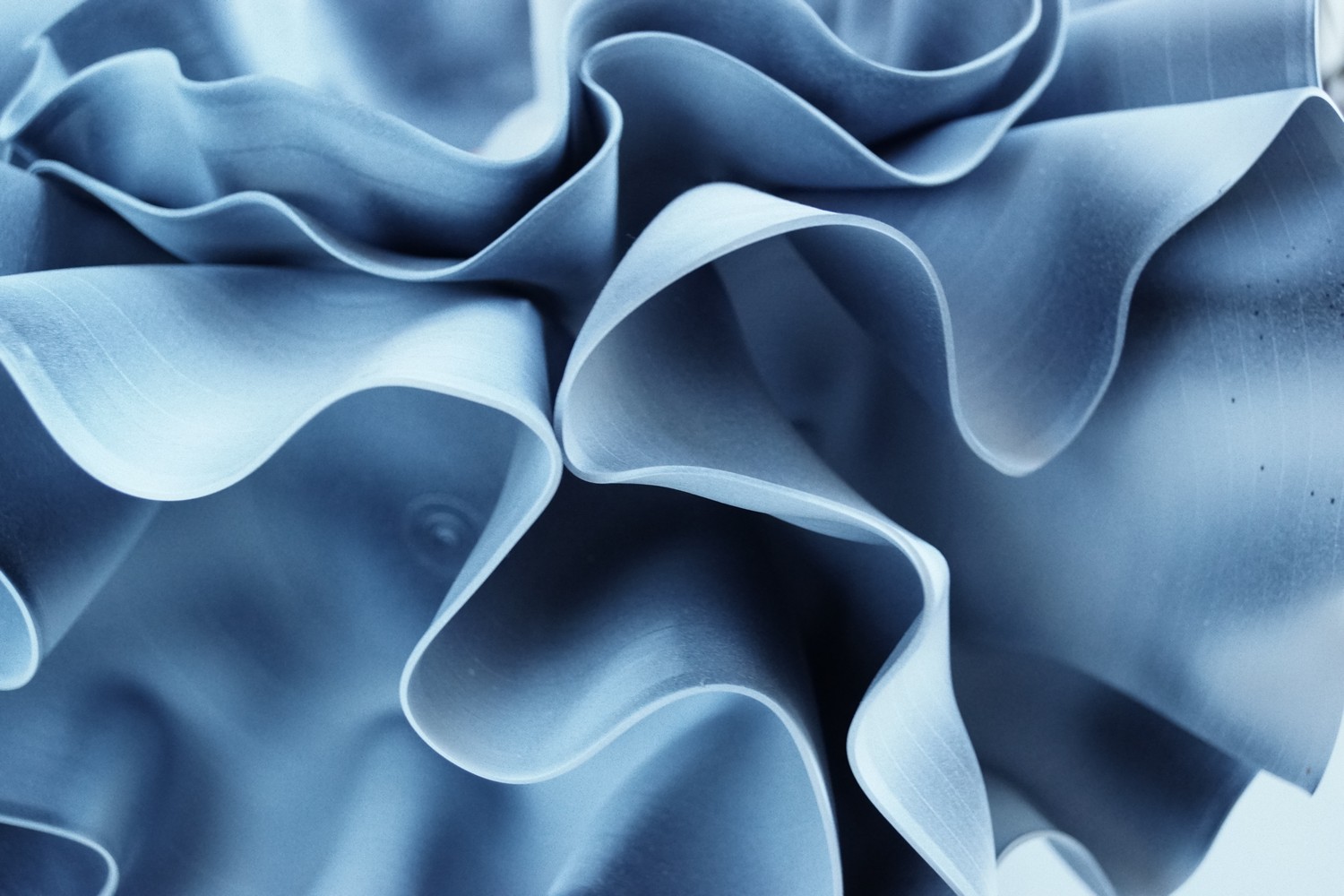 Hängelampe Vinyl "Schallplatten" Lampe Retrodesign blausilber Ruffle Design