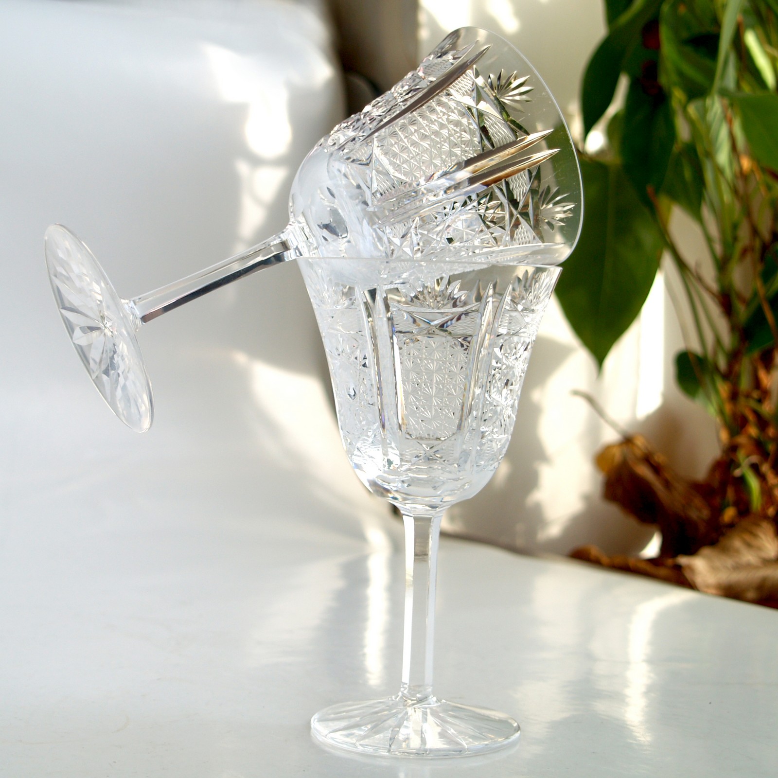 Bleikristall Weingläser traumhafte Gläser Wein Vintage Weingläser Bleikristall Vintage