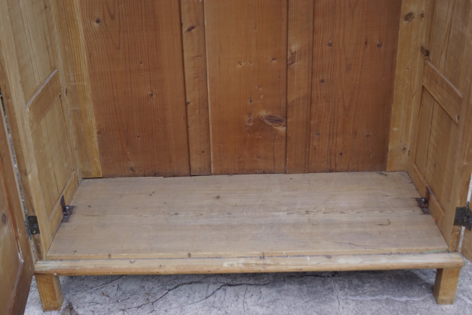 Bauernschrank antik Weichholz Dielenschrank Spiegel Schrank Kasten