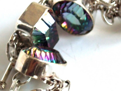 Armband 925 Silber Mystictopas Schmuckedelsteine handgefertigt