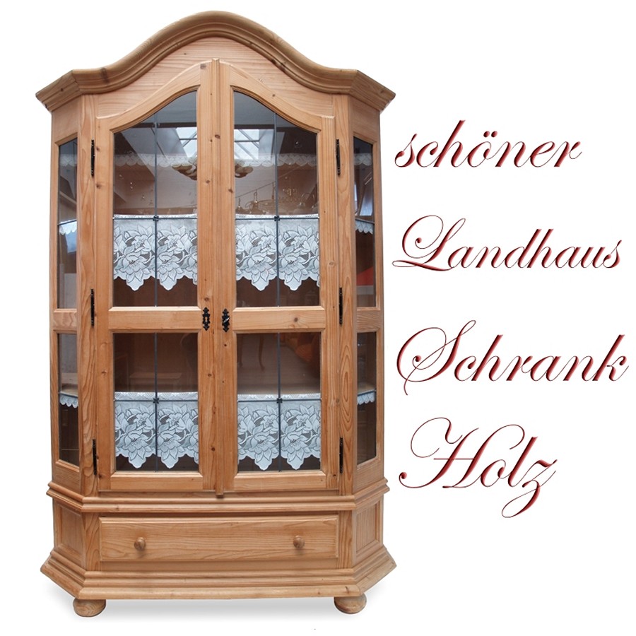 Landhaus Vitrine Schrankvitrine