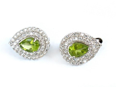 925 Silber Ohrstecker Peridot