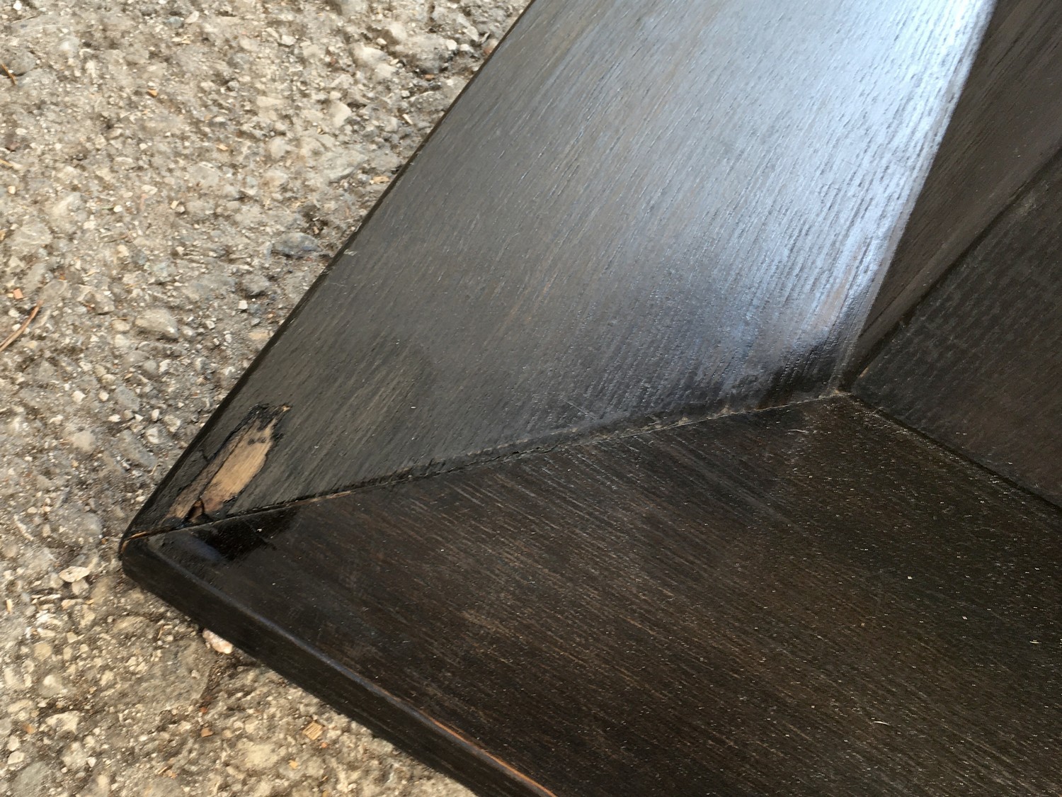 Tisch Jugendstil Esstisch ausziehbar Stempeltisch Speisetisch schwarz antik