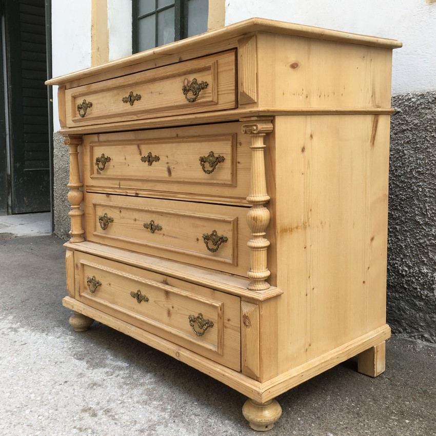 Weichholz Kommode antik