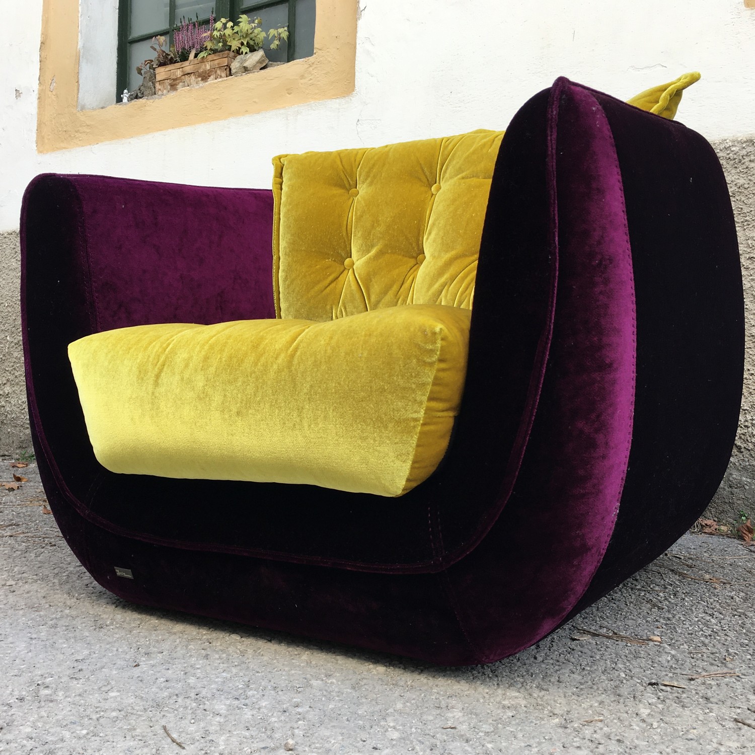 Bretz Sessel CUPCAKE Stuhl Designsessel Original violett gold