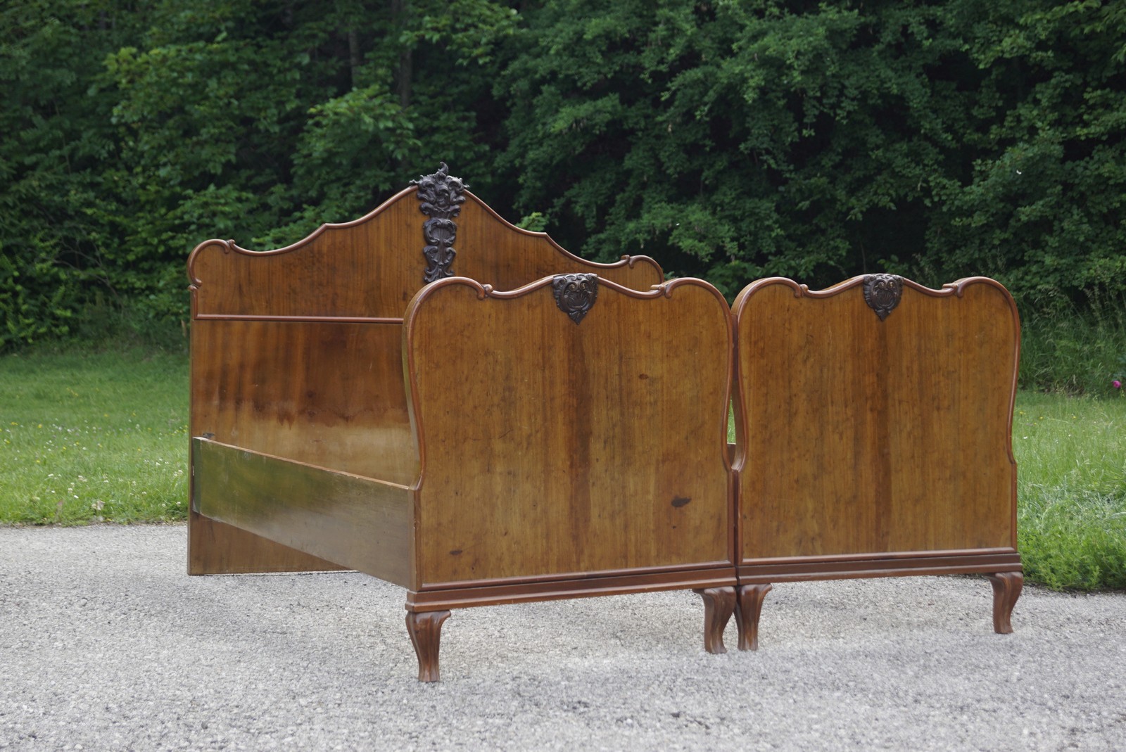 Bettrahmen Barockstil antik Doppelbett vintage