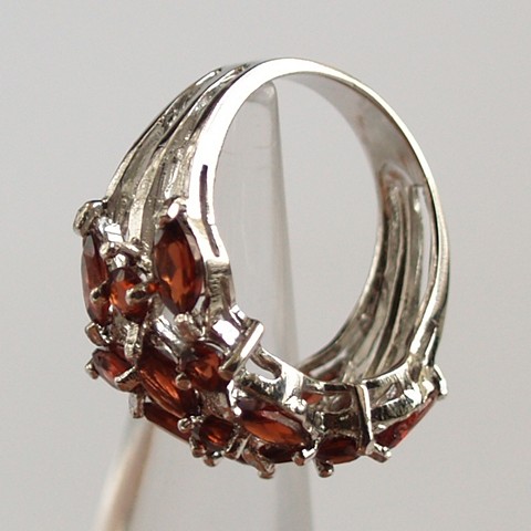 925 Silber Edelsteine Ring Granat