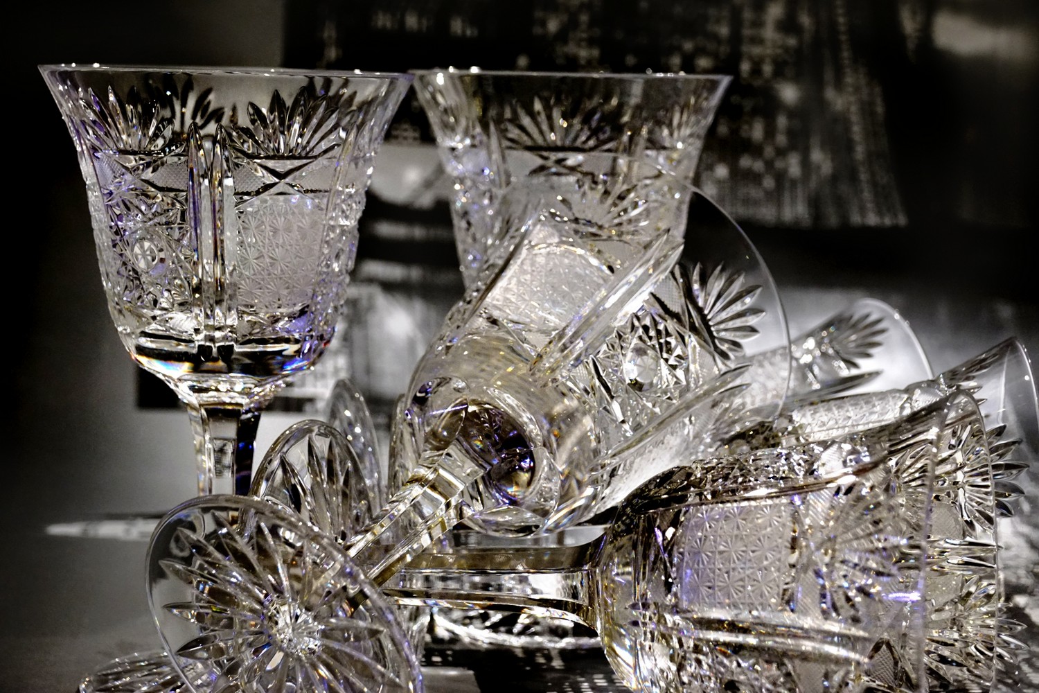 Weingläser Bleikristall Gläser aus Omas Vitrine