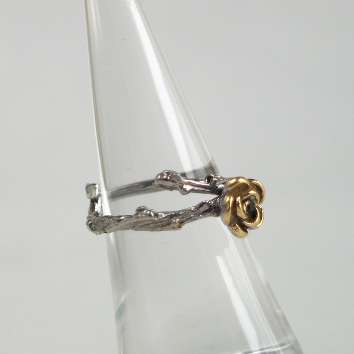 925 Silber Ring Steampunk Rose