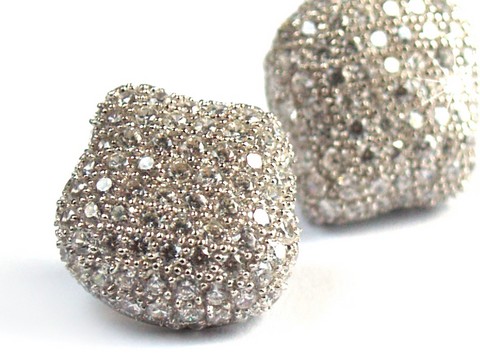traumhafte Ohrstecker 925 Silber Zirkon Schmuck Blautopas handgefertigt Pave