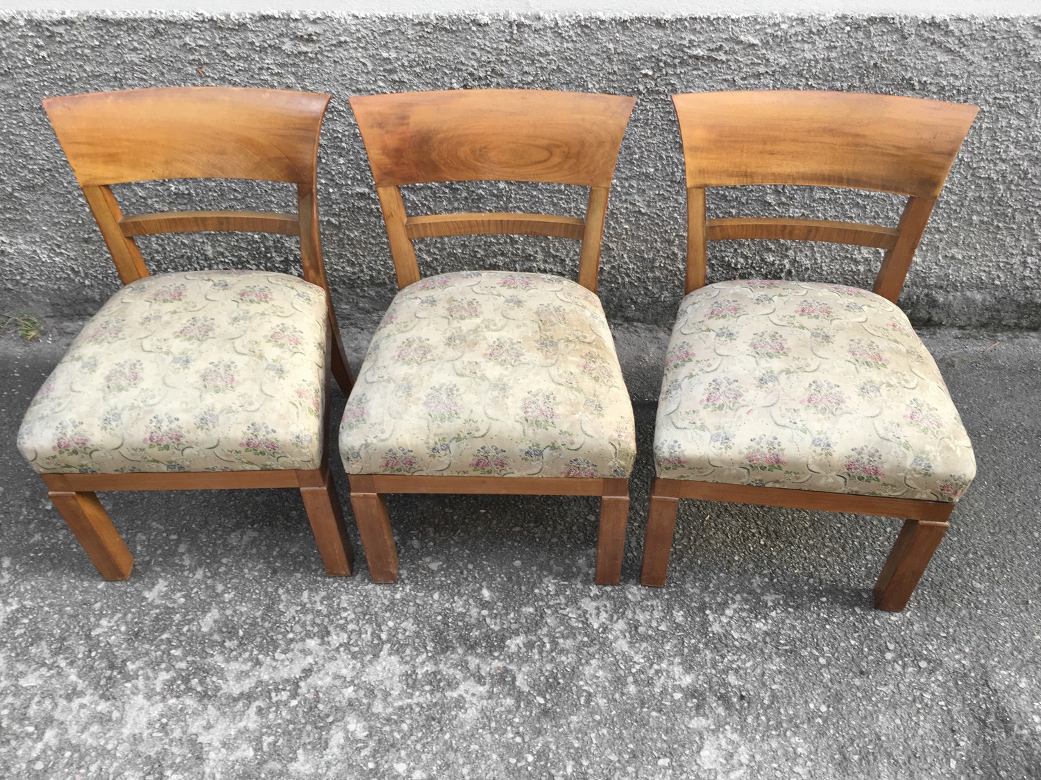 Artdeco Massivholz Stuhl antik Original