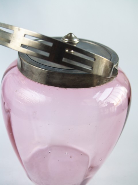 Shabby Chic Keksdose Glas rosa