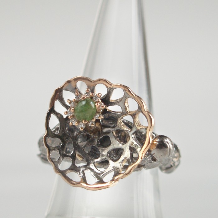 Demantoid Ring Silber