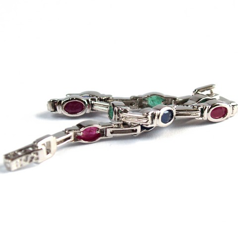 Armband Silber Saphir