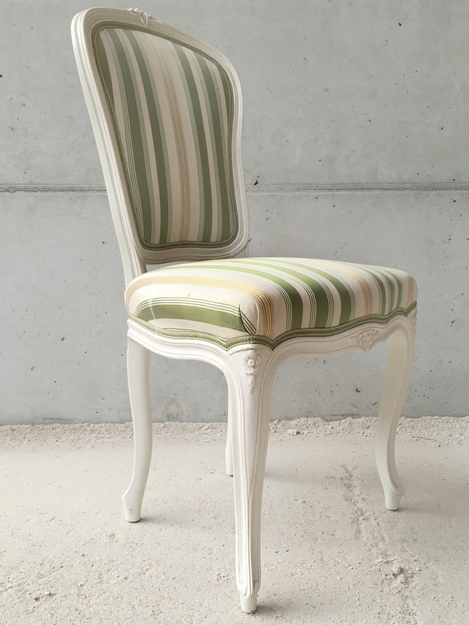 Stühle Barockstil creme grün Landhausstil Sessel Speisezimmer ShabbyChick