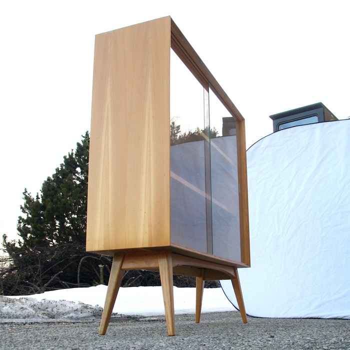 Vitrine Retro 60er-Jahre Schrank