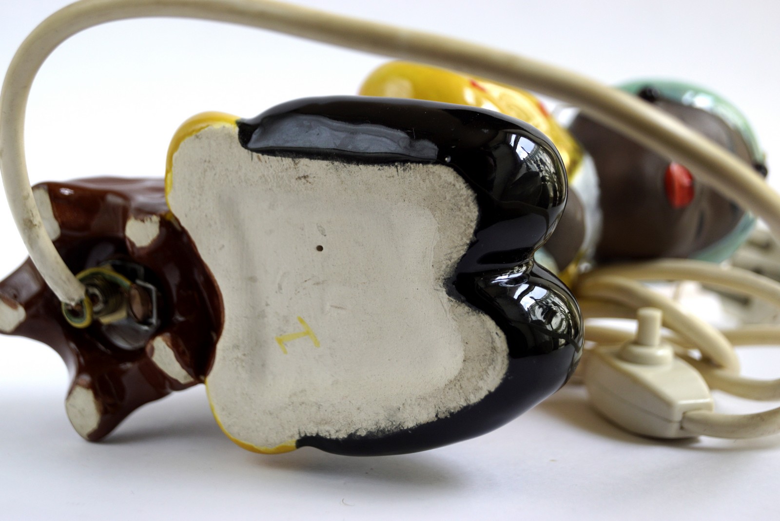 Tischlampe Keramik Figur