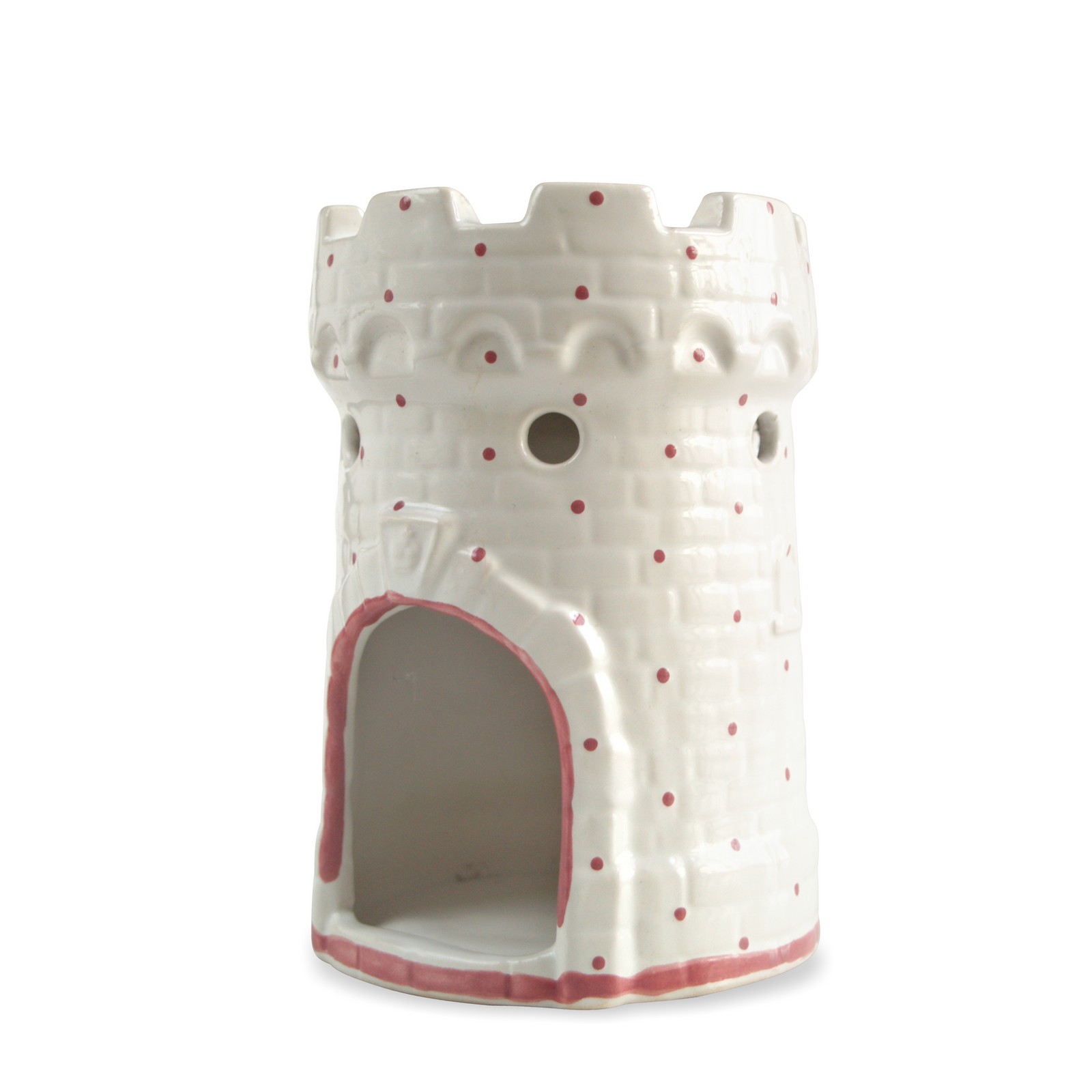 Gmundner Keramik rosa Tupf Duftlampe Turm selten Gmundner Duftlampe