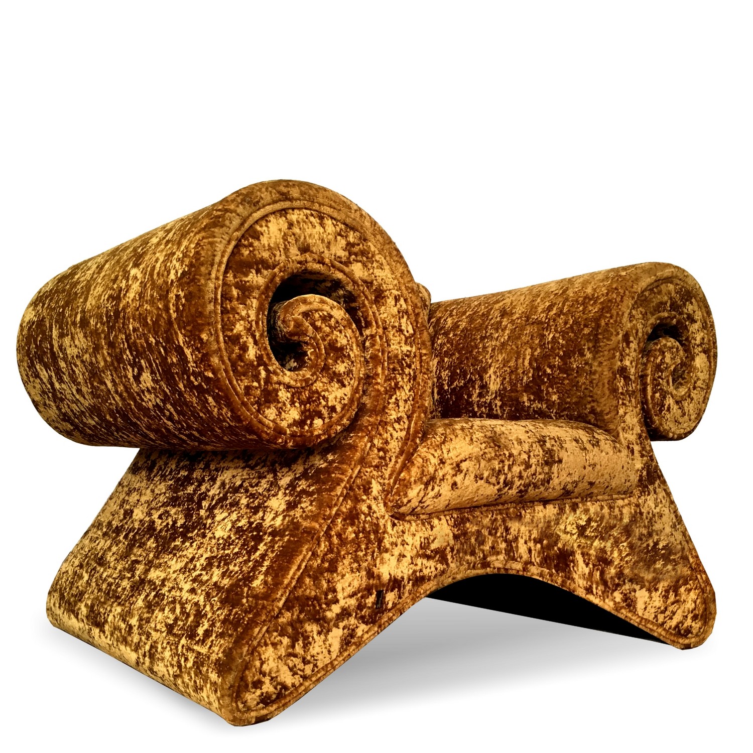 BRETZ Stuhl Mammut Sofasessel hell Gold-Bronze Designmöbel Bretz Stul Mammut gold