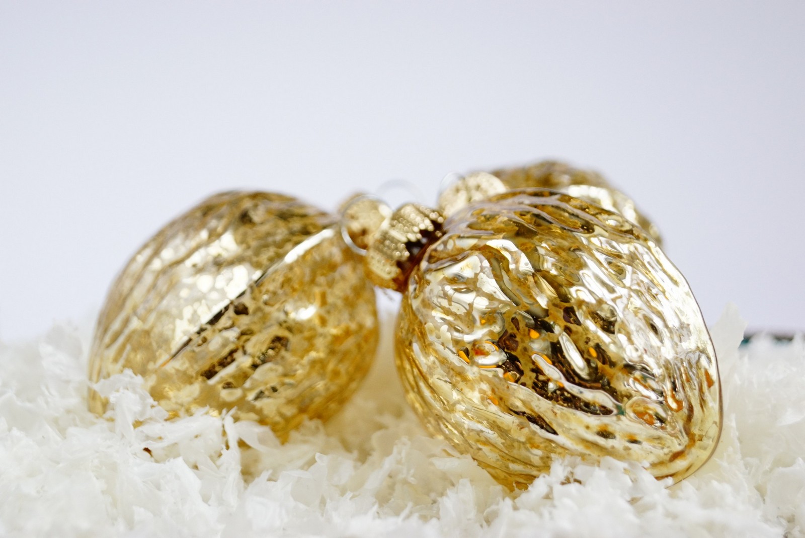 Christbaumkugel Glas mundgeblasen handgemacht lauscha Bauernweihnachtsbaum Nüsse