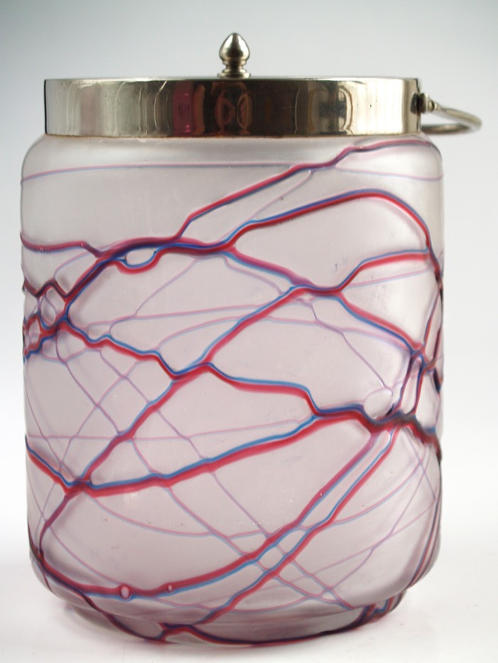 Jugendstil Deckeldose Glas