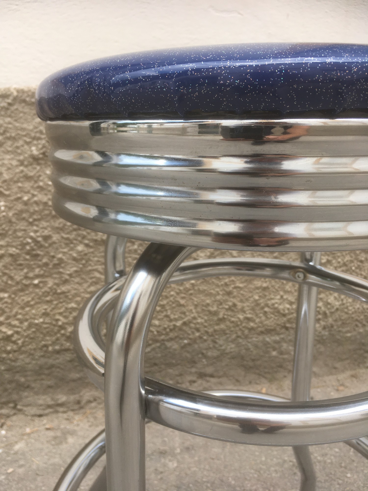 Barhocker American Rockabilly Stahlrohr Retrodesign Diner 50s Stuhl