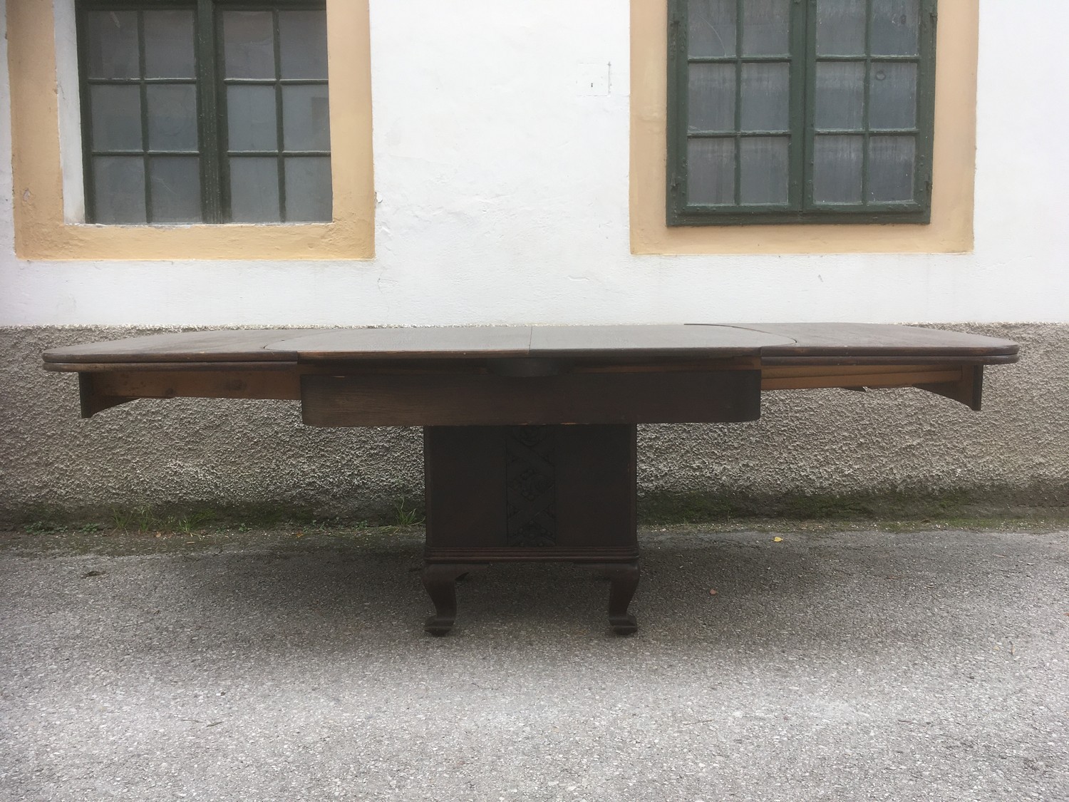 Ausziehbarer Tisch groß Jugendstil Artdeco Antiquität antik Vollholz groß