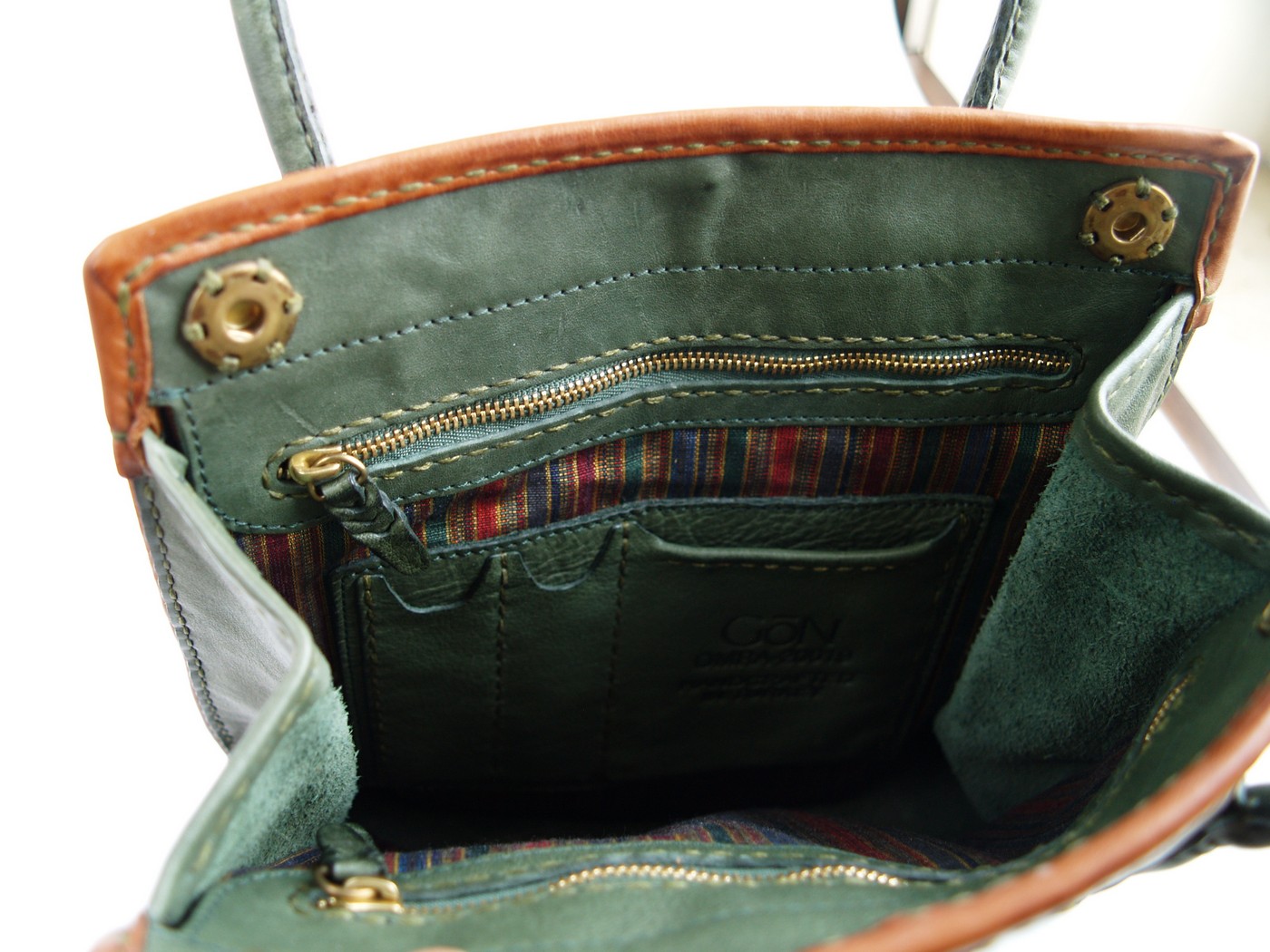 Gön Tasche Leder grün