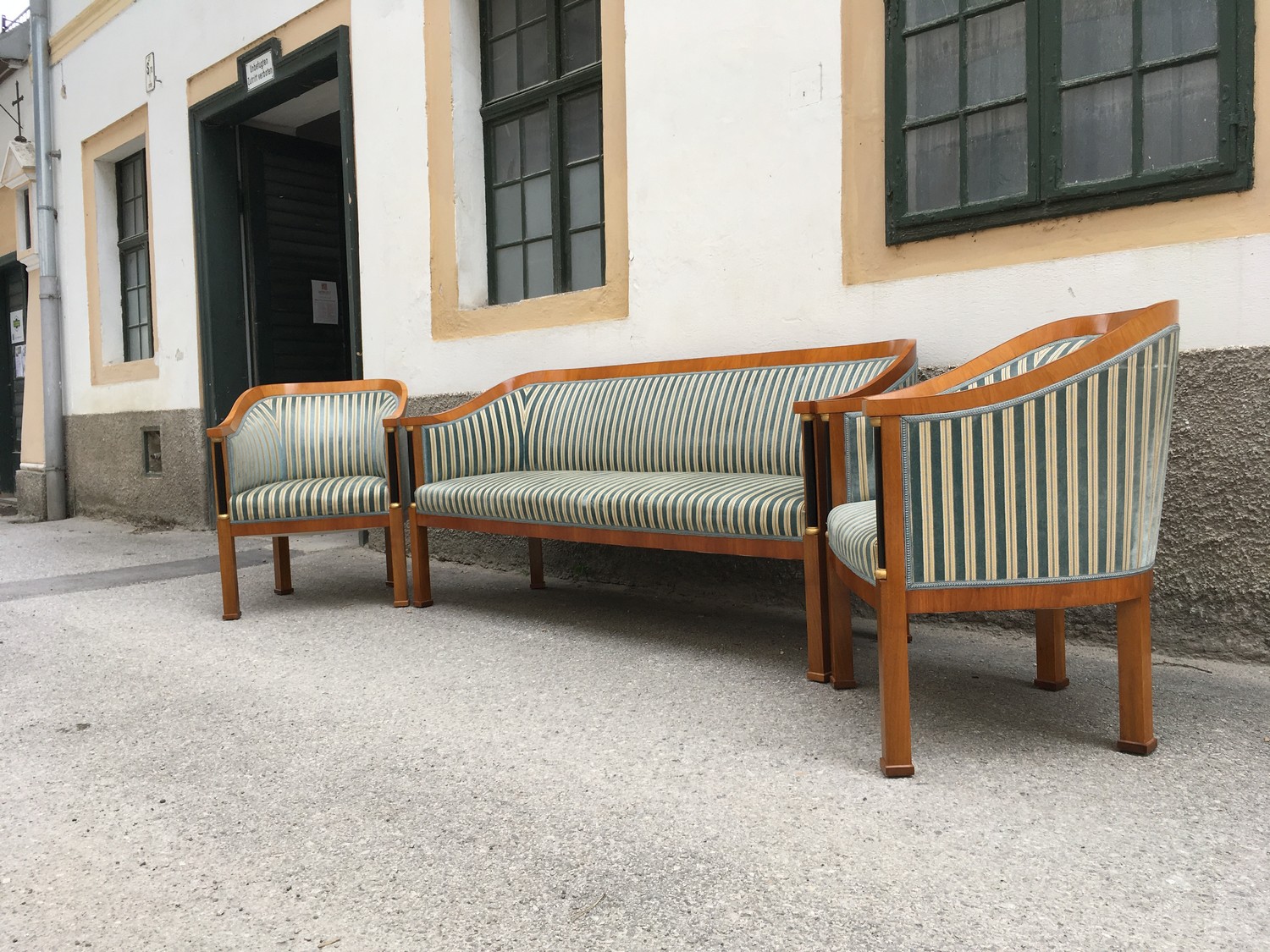 Sitzgarnitur Biedermeier Stil Sofa Tisch Sessel Sofagarnitur