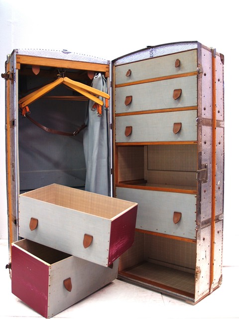 Kofferschrank antik Vintage Truhe