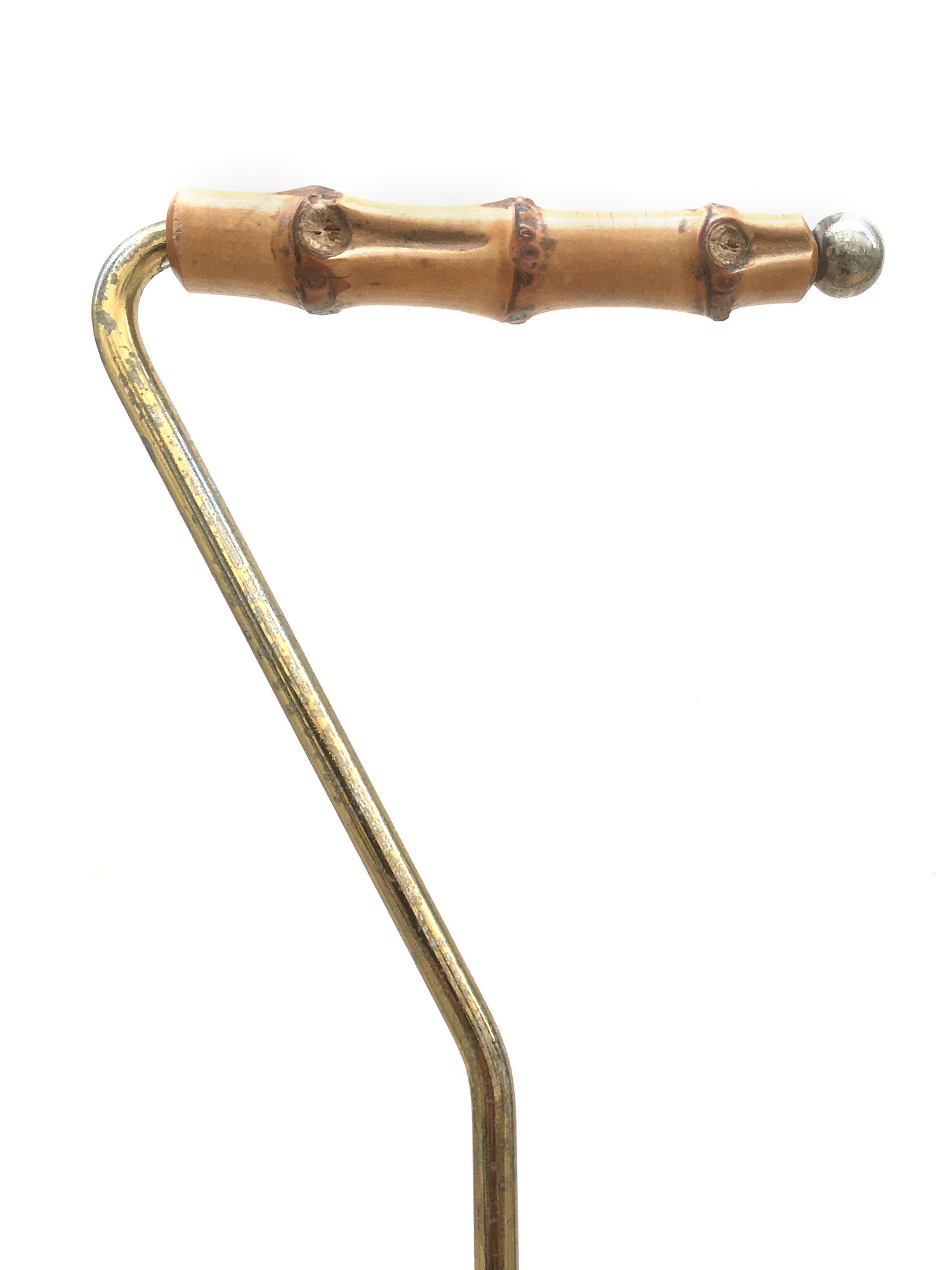 Schirmstaender Vintage 60er-Jahre creme gold Tütenschirm