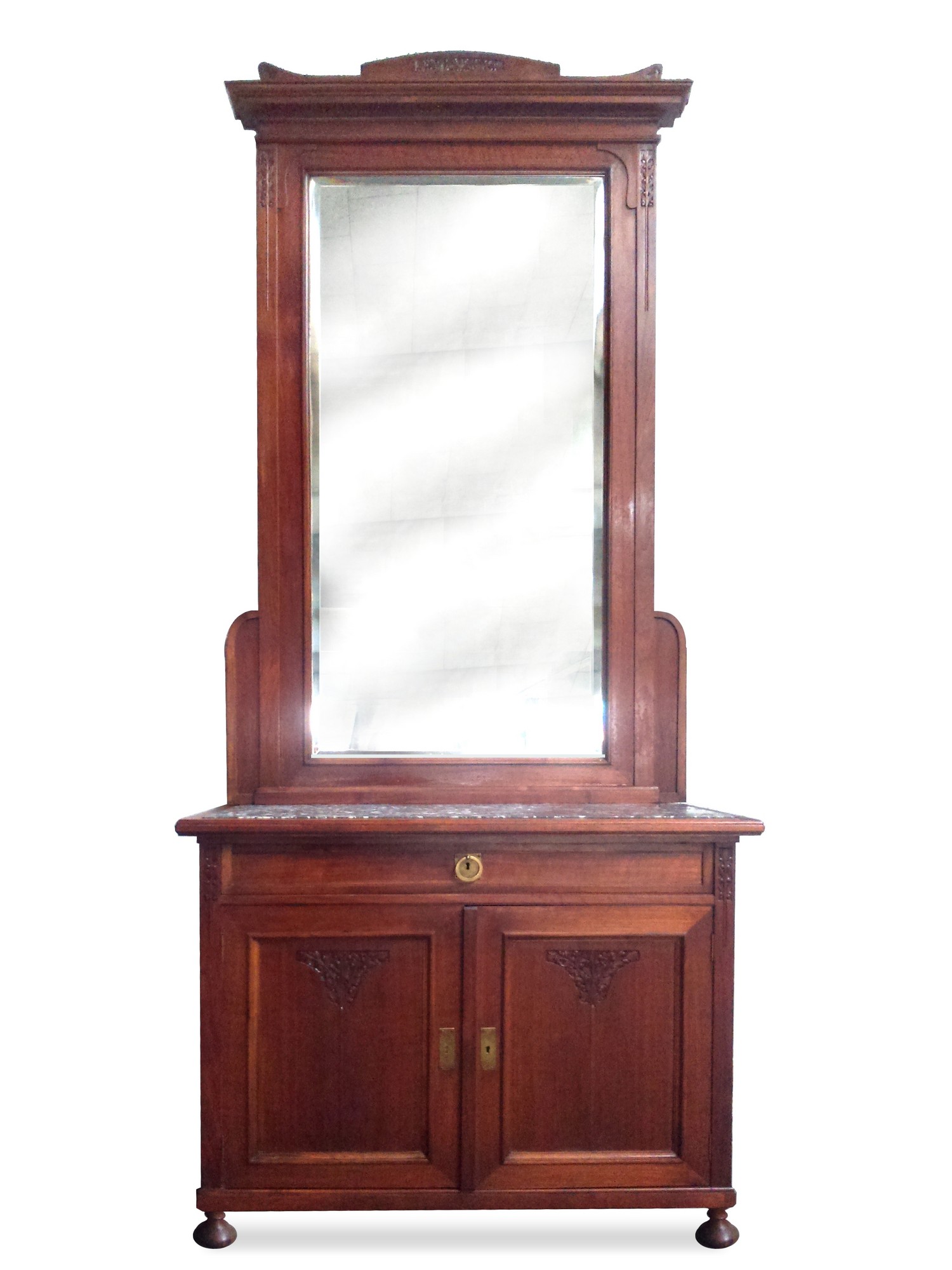 Jugendstil Kommode mit Spiegelaufsatz Spiegelkommode TOP Spiegelkommode jugendstil