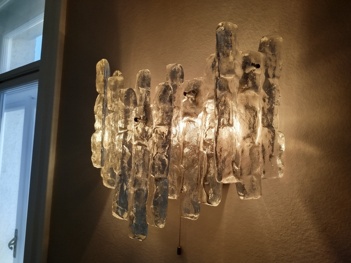 Kalmar Wandlampe Eisglas