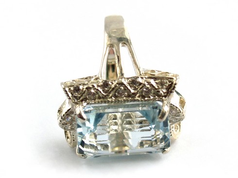 Ring 925 Silber Edelstein Schmuck Cocktailring Blautopas handgefertigt