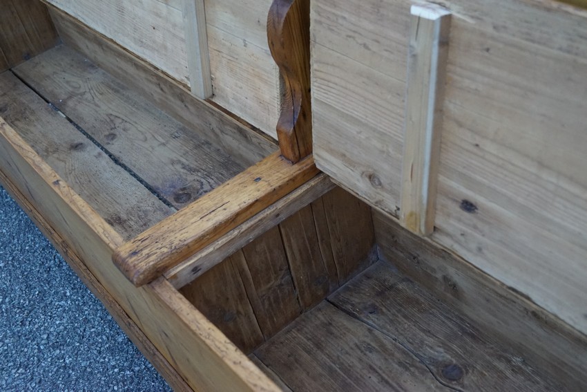 Truhenbank Vintage Vollholz antik Landhausstil